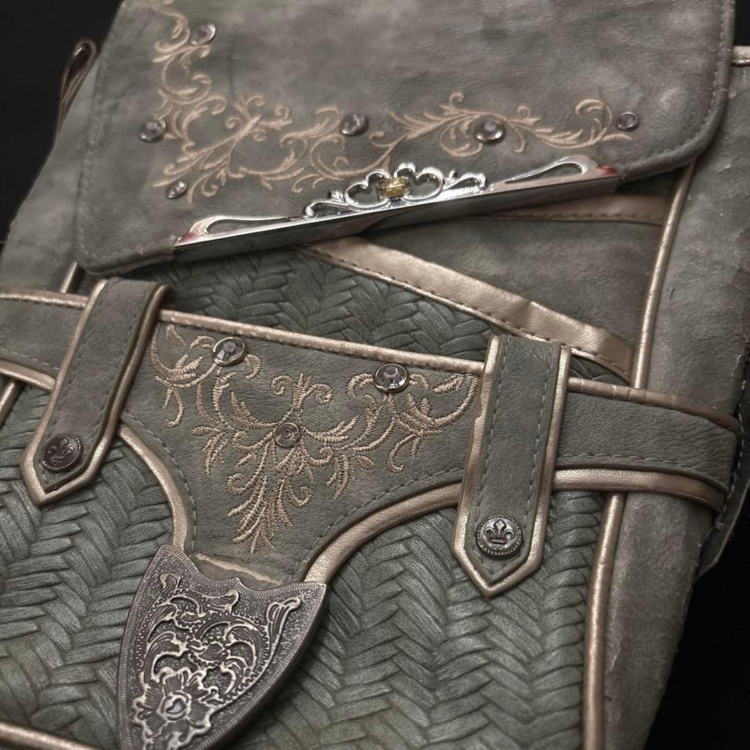 00s archive ozz on 刺繍 ウエストポーチ ベルト付き 希少