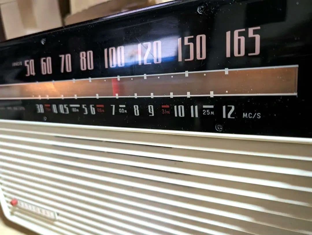 美品レトロ真空管ラジオアイ付　家族団らん　Bluetooth付　EA-670