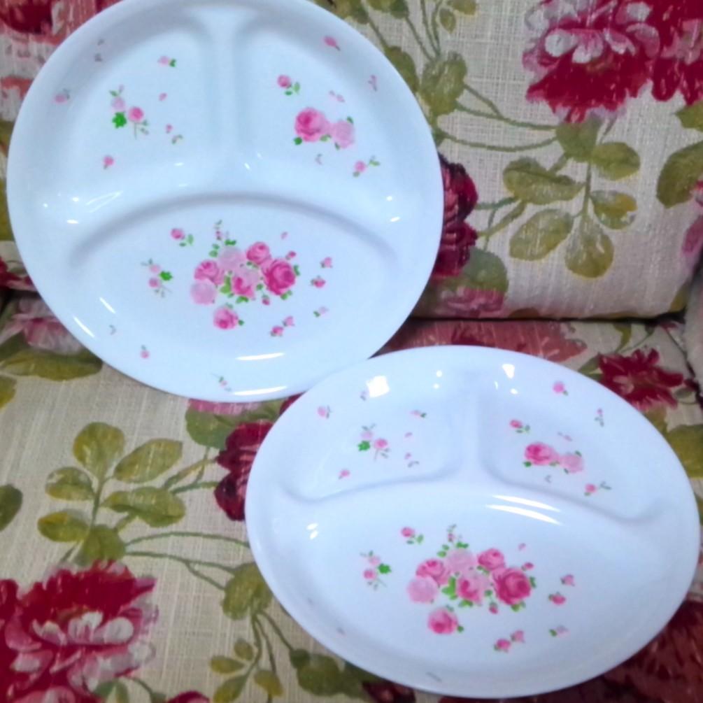 新品 コレール ローズ 薔薇 ランチ皿4枚