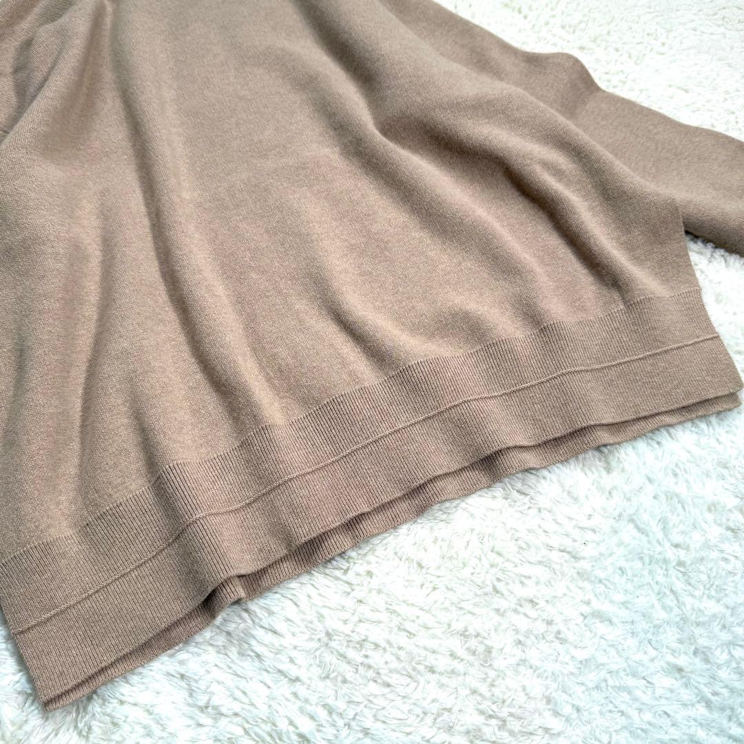 【新品】組曲 カシミヤ混 スムースニット スウェット ベージュ 6 大きいサイズ