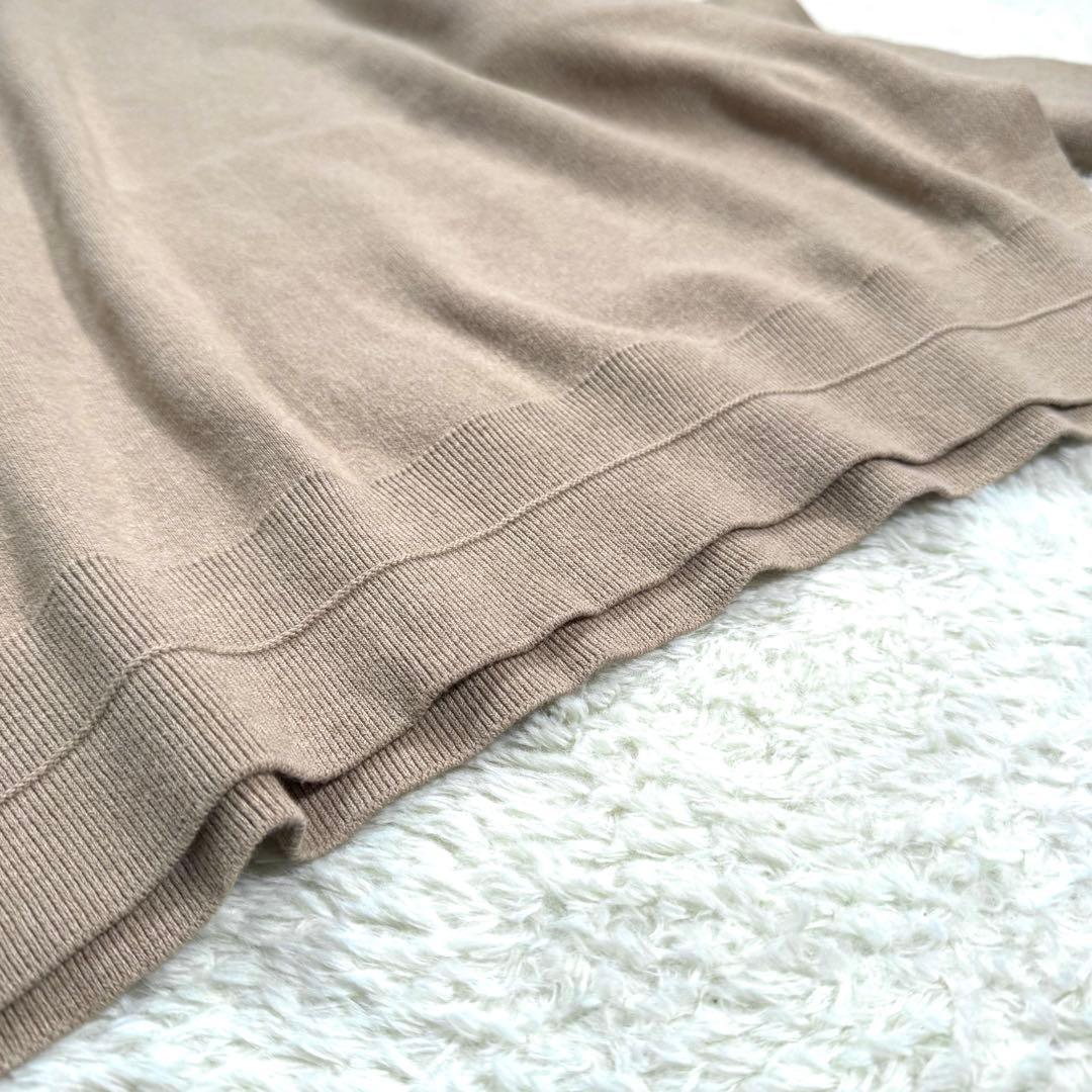 【新品】組曲 カシミヤ混 スムースニット スウェット ベージュ 6 大きいサイズ