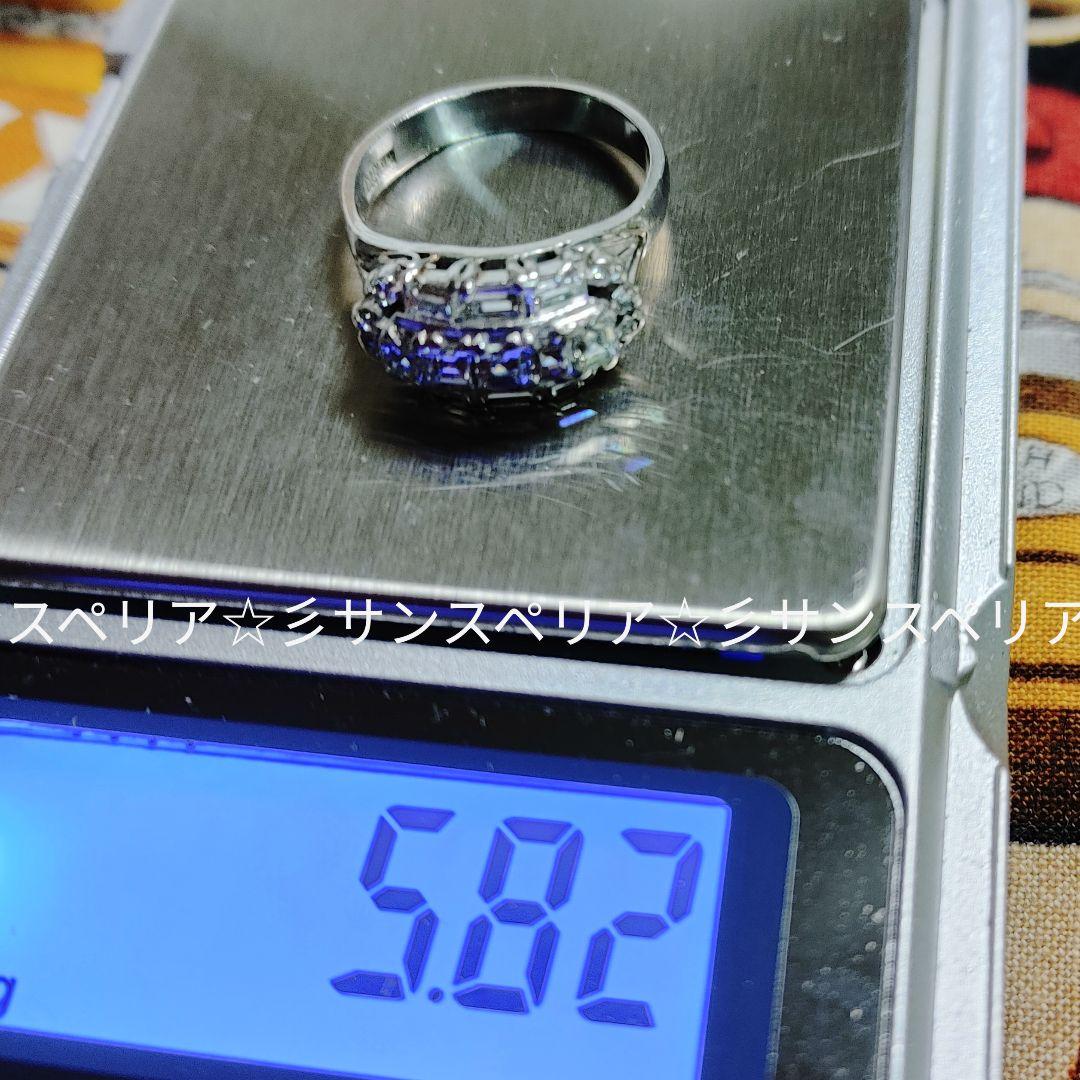 Pt900 カットの共演 天然ダイヤモンドリング5.82g