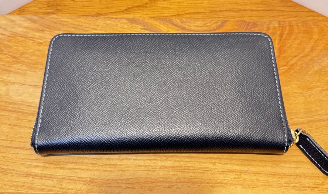 大峽製 OHBA ポケットブック ラウンドファスナー長財布