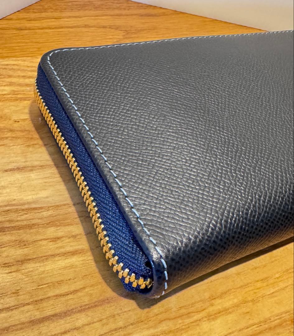 大峽製 OHBA ポケットブック ラウンドファスナー長財布