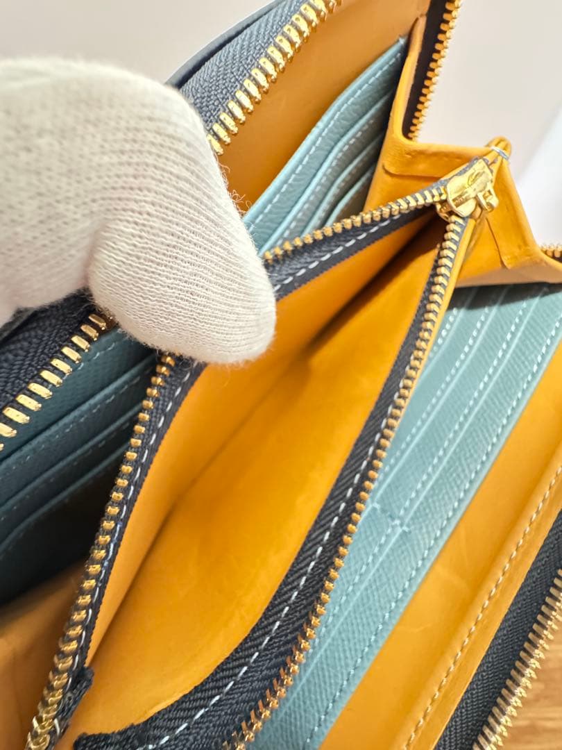 大峽製 OHBA ポケットブック ラウンドファスナー長財布