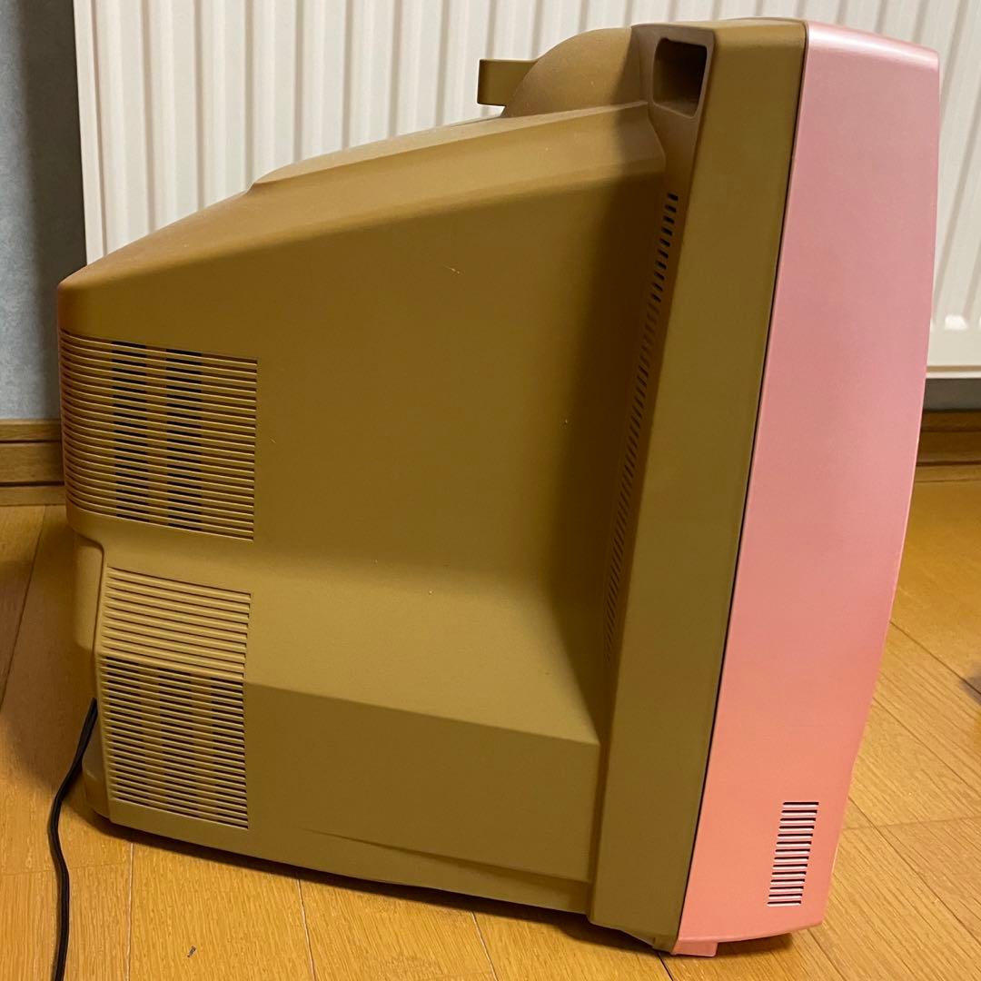 【通電確認⭕️済み！】ピンクのブラウン管テレビ/テレビデオ