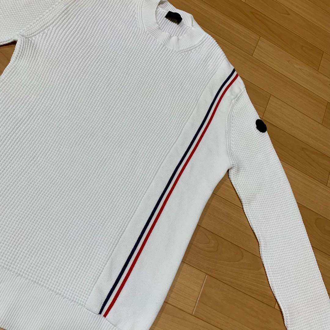 〔美品タグ付〕モンクレール　セーター　ニット　ホワイト　M 国内正規品　5P66