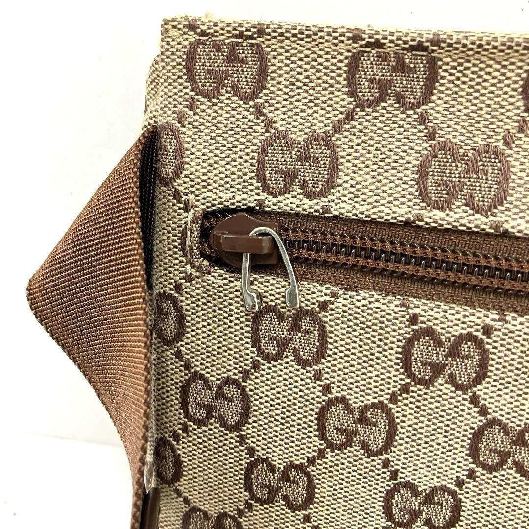 大人気☆GUCCI☆グッチ☆ボディバッグ☆GGキャンバス☆レザー☆ブラウン