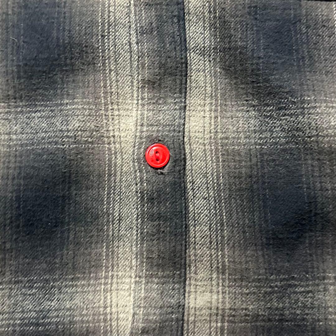 【STUSSY×BIG JOHN 】シャドー オンブレ チェックシャツ L