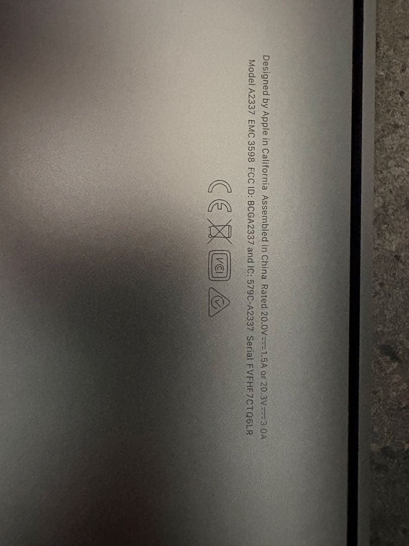 MacBook本体 Apple MacBook Air M1 RAM16GB SSD512GB