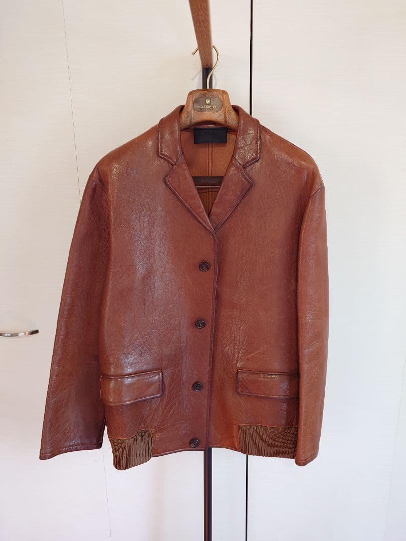 新品 PRADAレザージャケット定価76万/プラダ青山店購入