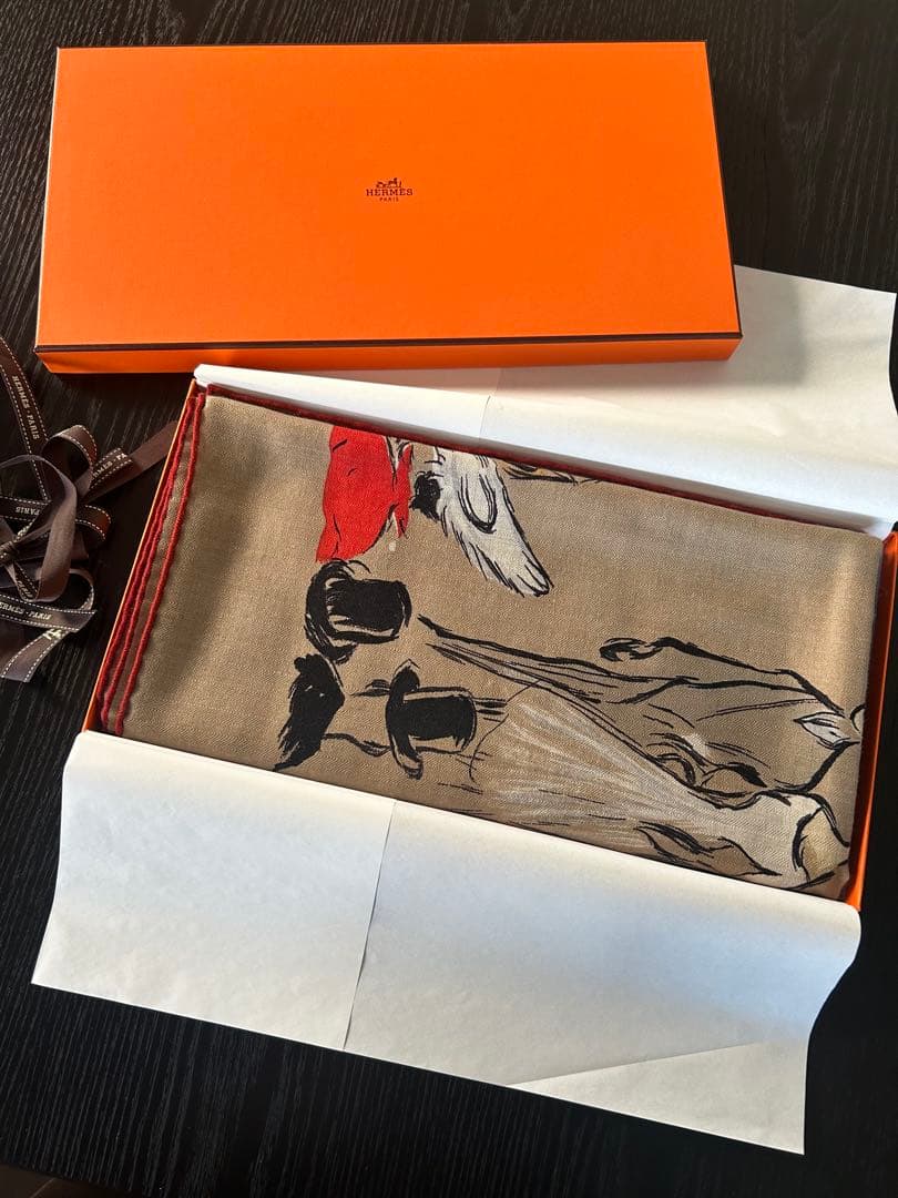 新品未使用 HERMES エルメス カシミア シルク カレジェアン2025年秋冬