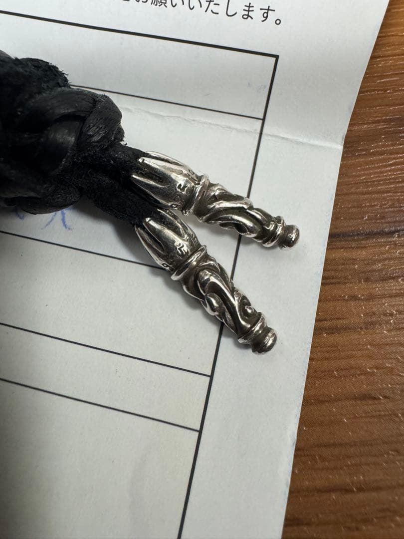 美品 本物 クロムハーツ タイニーレザーブレード インボイス原本　ボロチップ