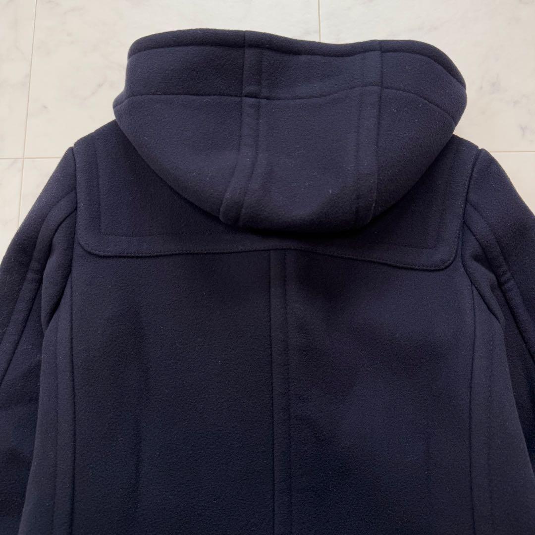 美品 Drawer ドゥロワー メルトン ロング丈 ダッフルコート ネイビー