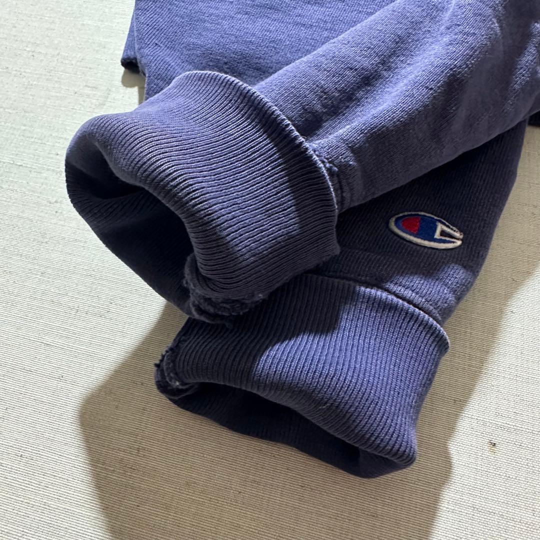 90s USA製 チャンピオン リバースウィーブ 茄子紺 ワンポイント プレーン