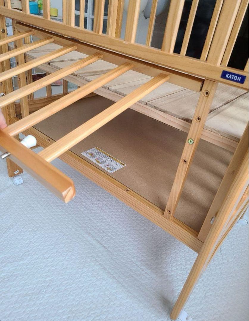 カトージ ハイポジション　ハイシート　ミニベビーベッド（ナチュラル）