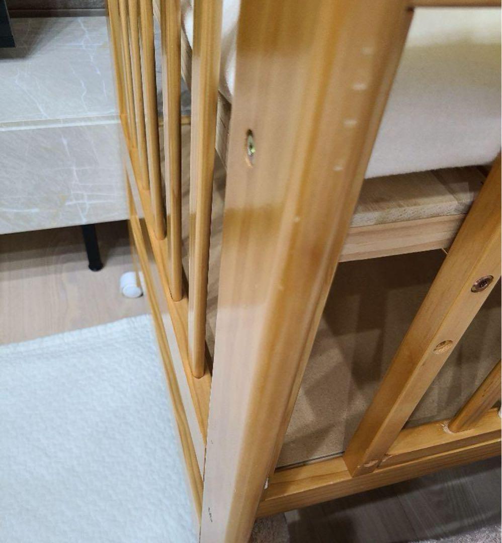 カトージ ハイポジション　ハイシート　ミニベビーベッド（ナチュラル）