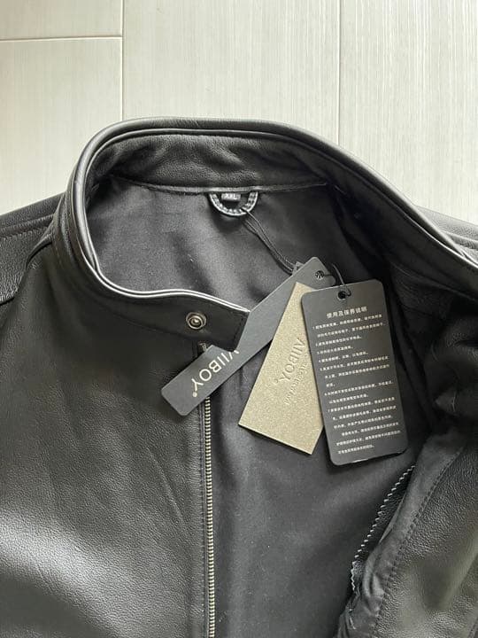 VIIBOYブランド 牛本革 ライダースジャケット ブラック