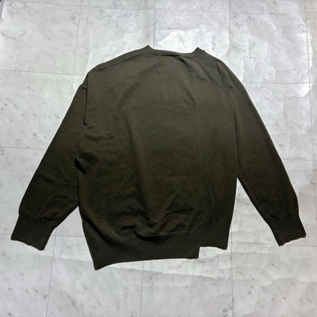 カシミヤ100%/ベルギー製⭐️ドリスヴァンノッテン セーター 変形　カーキ