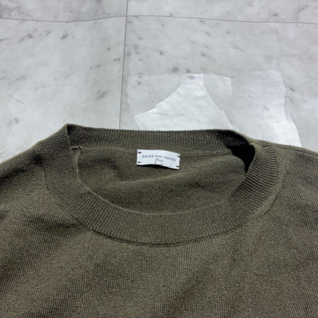 カシミヤ100%/ベルギー製⭐️ドリスヴァンノッテン セーター 変形　カーキ