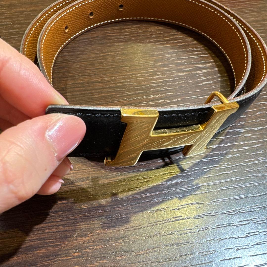 Hermès コンスタンスミニベルト ブラック/ブラウン リバーシブル エルメス