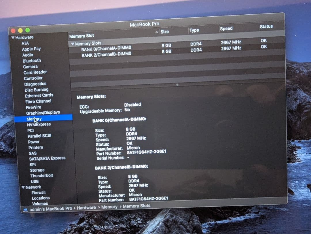 MacBook Pro 16 2019 i9 16GB 英語(US) キーボード