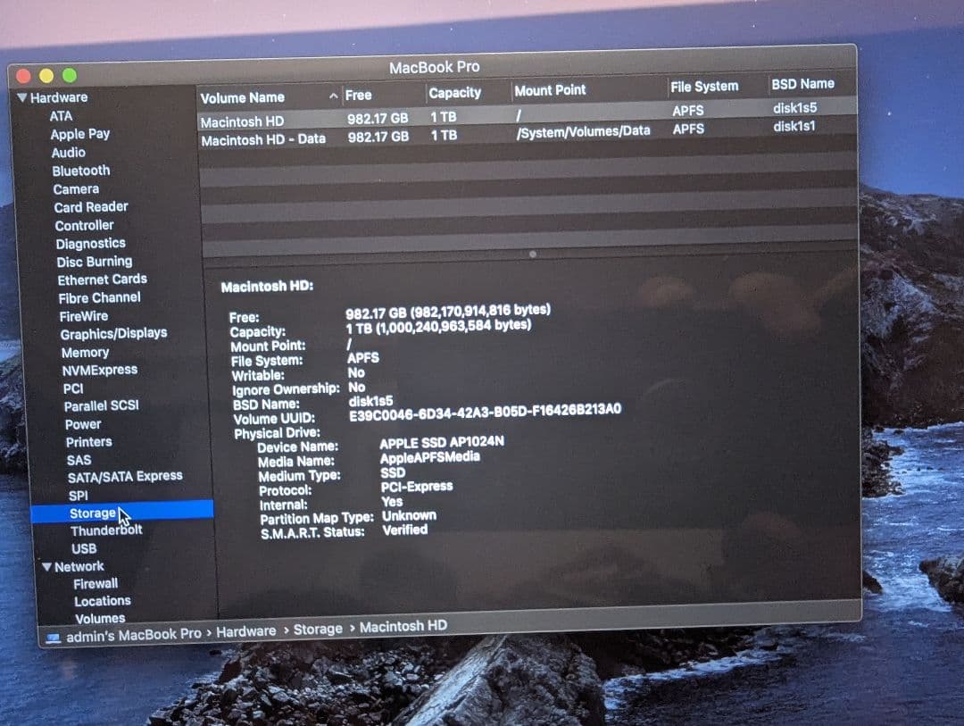 MacBook Pro 16 2019 i9 16GB 英語(US) キーボード