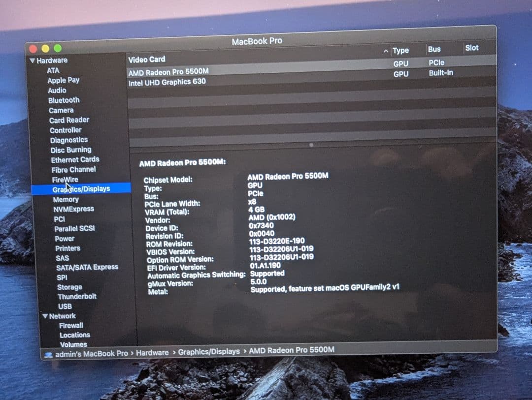 MacBook Pro 16 2019 i9 16GB 英語(US) キーボード