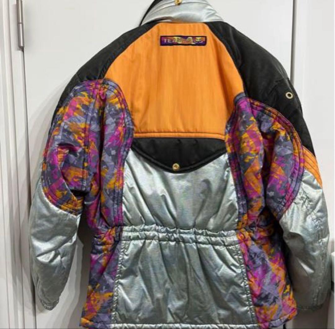 超希少 TEAM ASICS スキー スノーボードウェア 上下セット 中綿