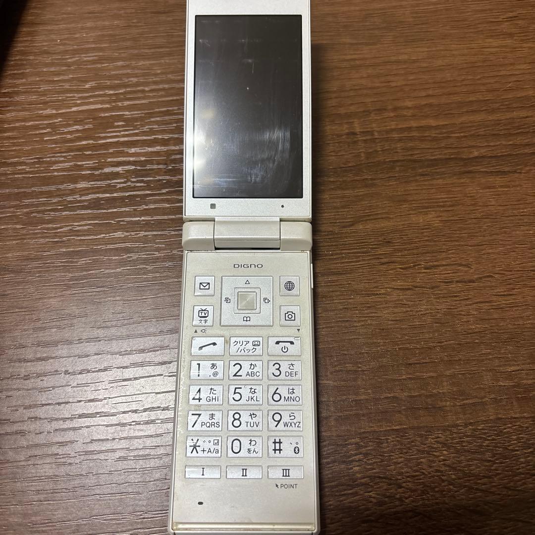 DIGNO ホワイト 折りたたみ式携帯電話 本体