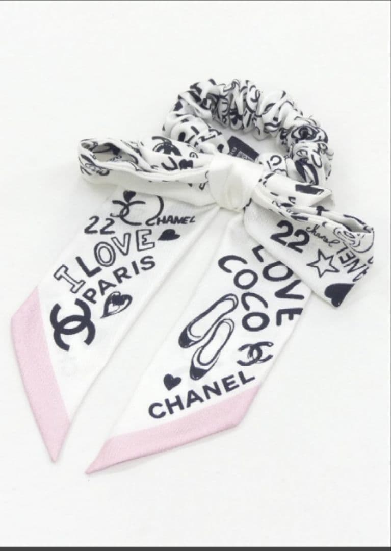 新品　シャネル　シュシュ　ヘア　スカーフ