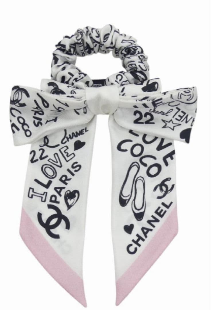 新品　シャネル　シュシュ　ヘア　スカーフ