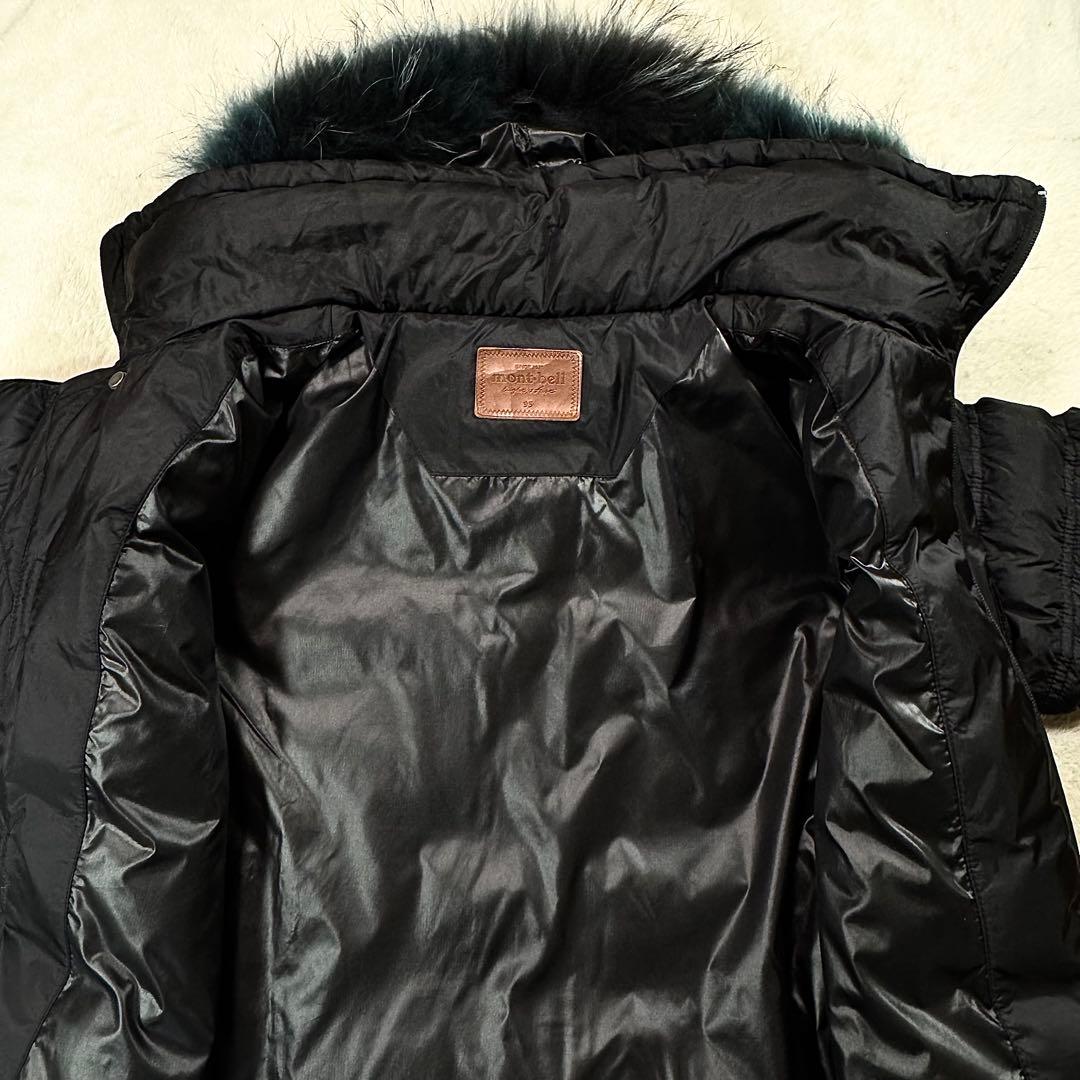 【美品】MONT-BELL リアルファー　ロングダウンコート　M〜L相当