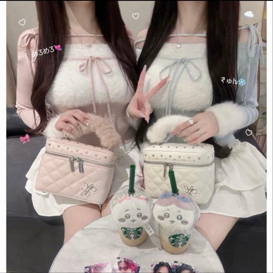 トップス lumignon Ribbon bust fluffy tops