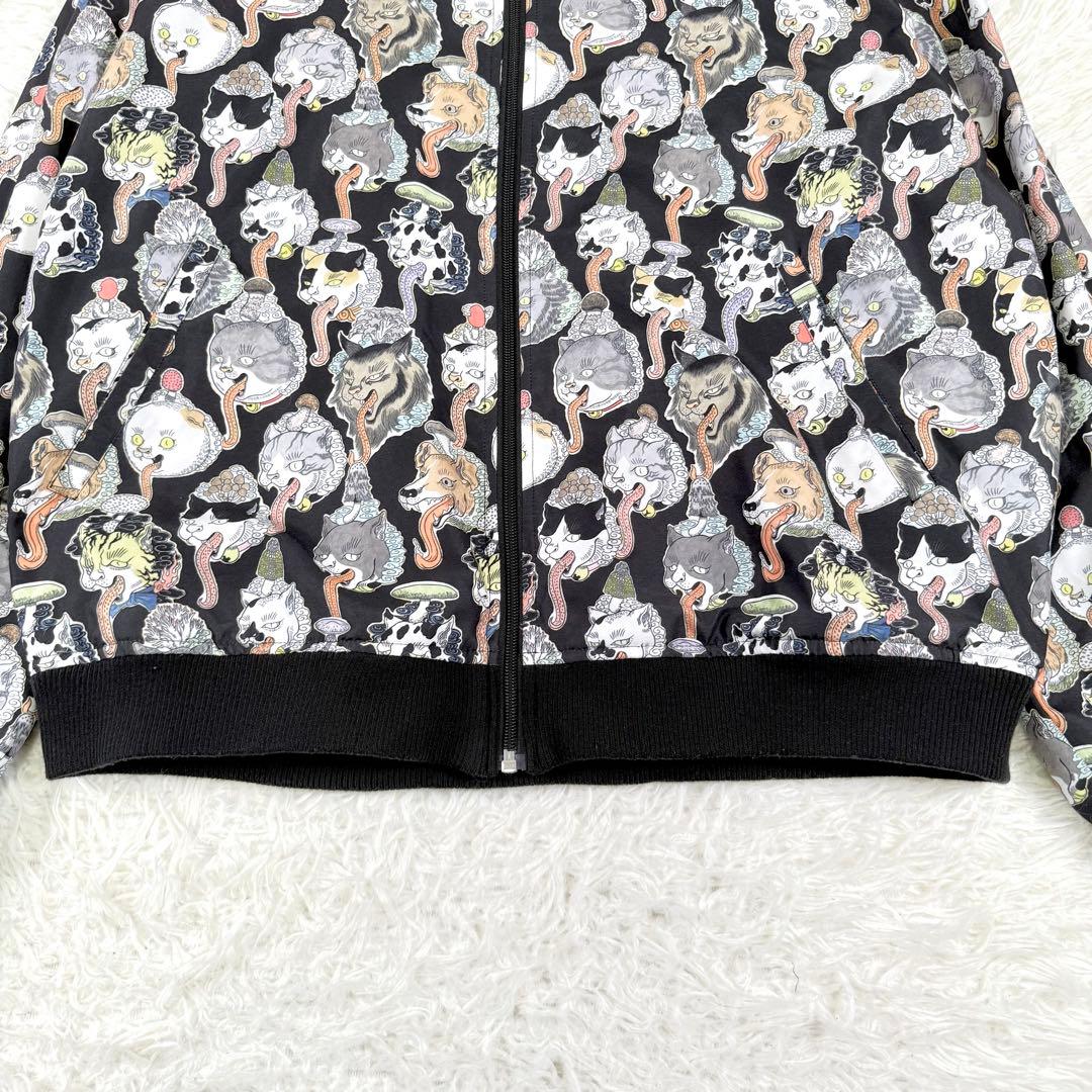 グラニフ リバーシブル ブルゾン 石黒亜矢子 猫舌茸 化け猫 コラボ 刺繍 L