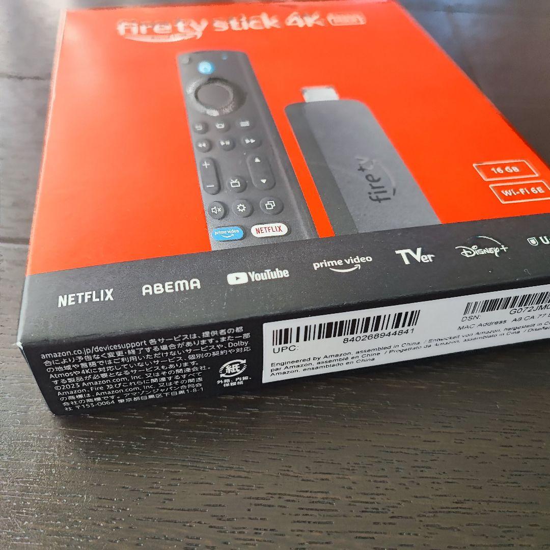 新品未開封 fire tv stick 4K MAX 16GB 第2世代