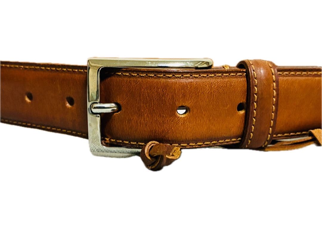 【美品】Felisi フェリージ　レザーベルト　バケツッタレザー　ブラウン