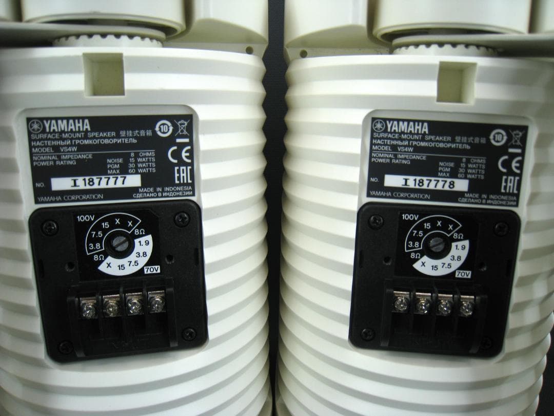 【音OK】 YAMAHA 壁掛けスピーカーペア防水性能IPX3(準拠) VS4W