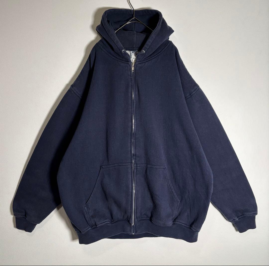 Lee リー　無地　裏サーマル　ダブルフェイス　ジップアップパーカー