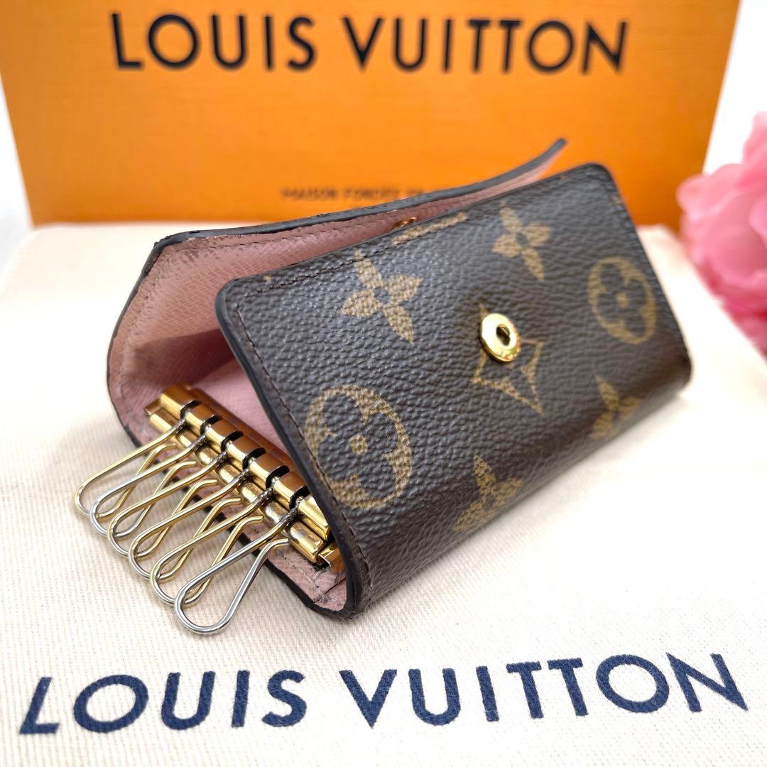 ルイヴィトン モノグラム　ローズ バレリーヌ キーケース　６連　　858