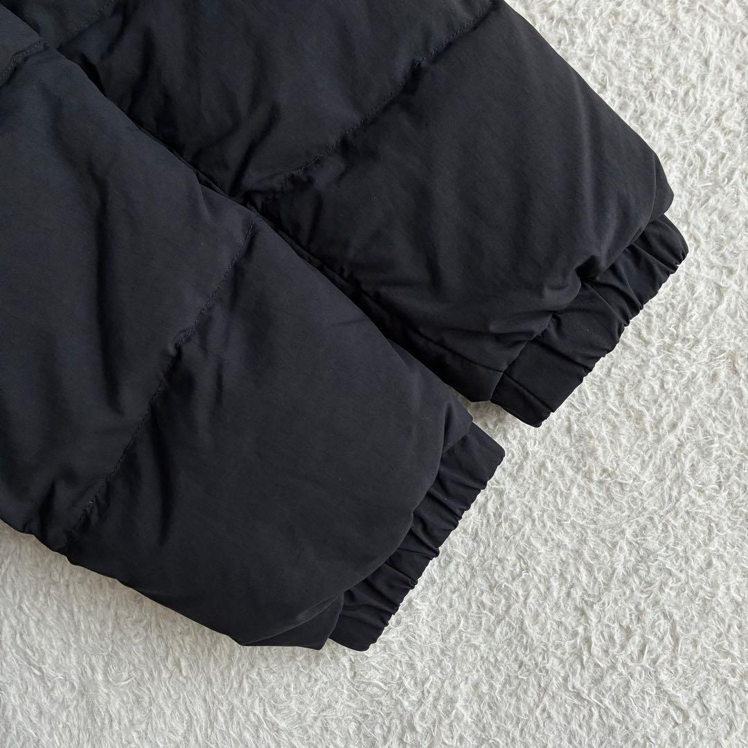 美品 ピレネックス アートニー 黒 ノーカラー ダウンコート 38 レディース