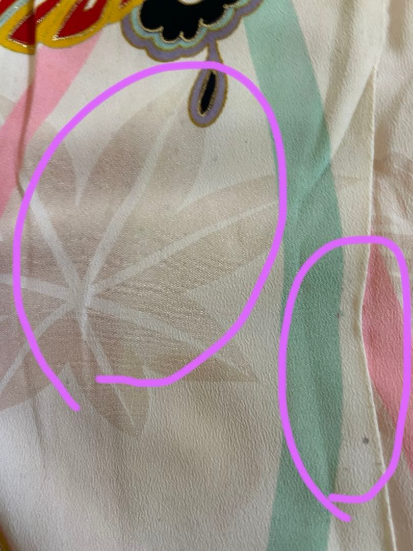 7歳　七五三　アンティーク着物、帯(西陣織)、帯揚げ、帯締め　しごきのセット