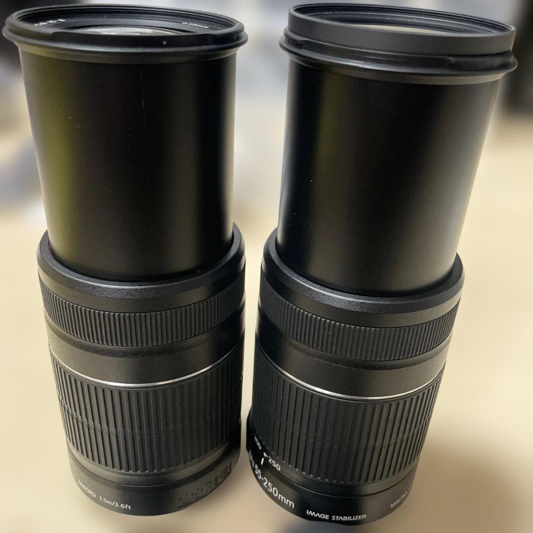 Canon EF-S 55-250mm IS2 ズームレンズ　2本