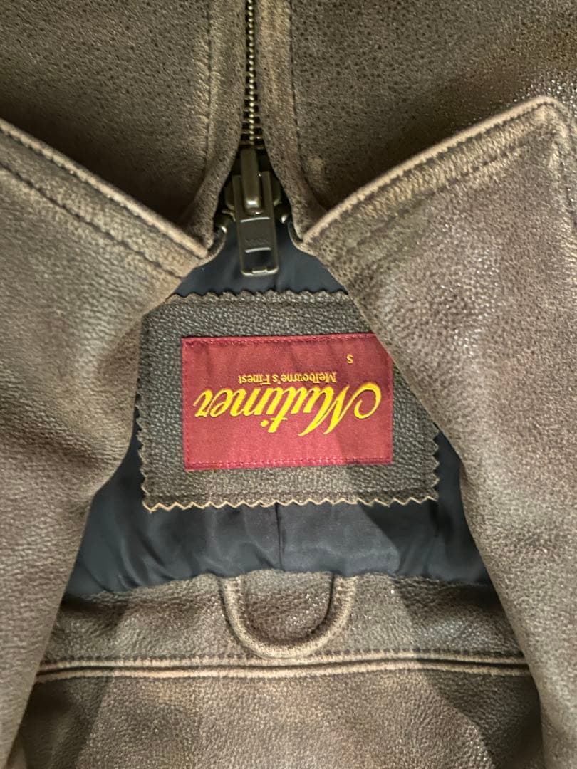 ジャケット・アウター Mutimer AGED HEAVY WASH LEATHER JACKET S