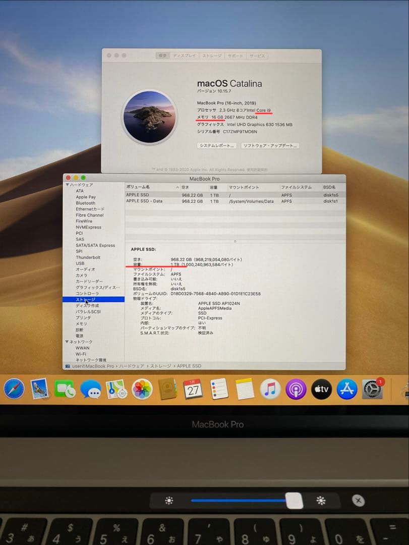 大容量・高性能　MacBook Pro 2019 macbook本体