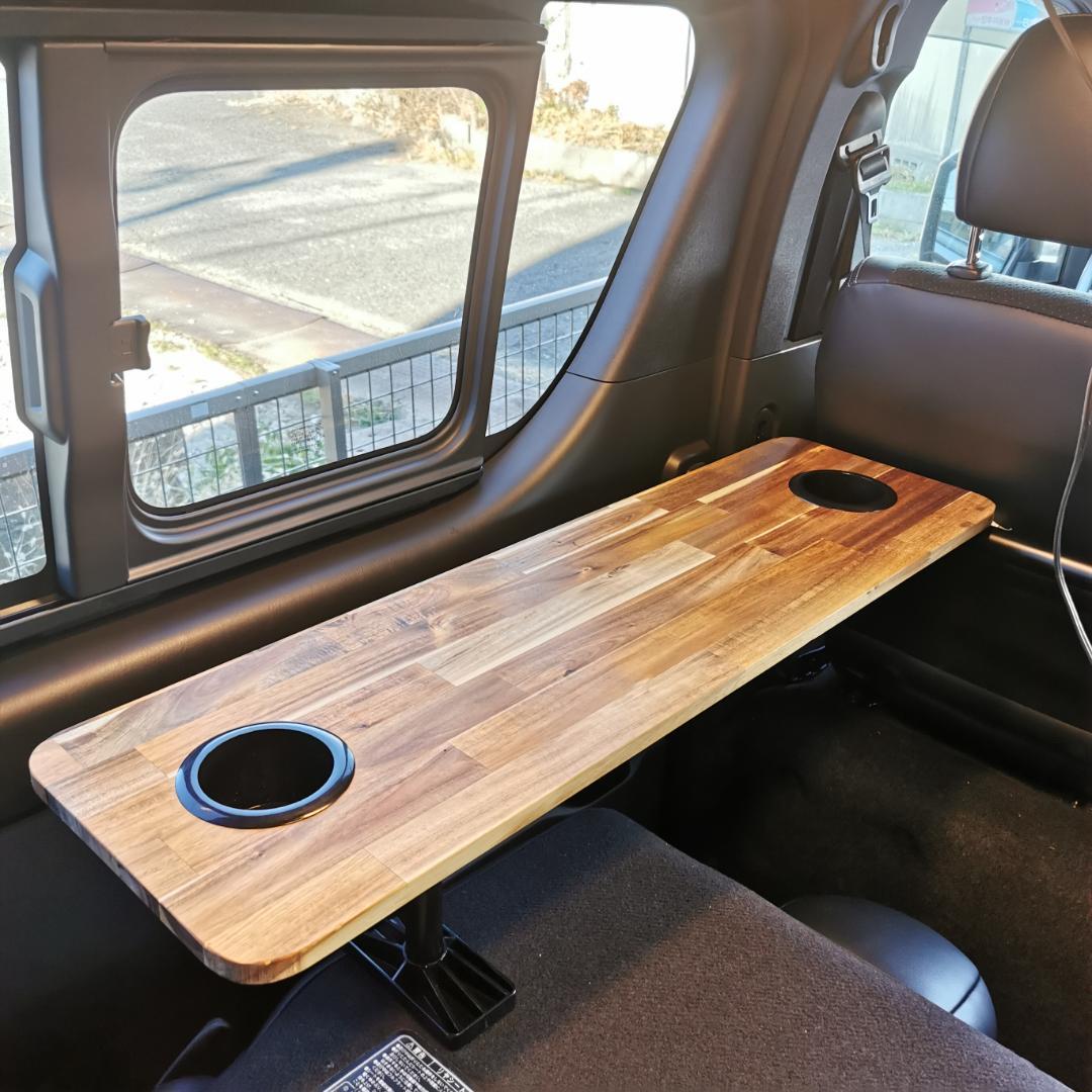 ハイエース　サイドテーブル　セカンドシートテーブル　車中泊　キャンプ