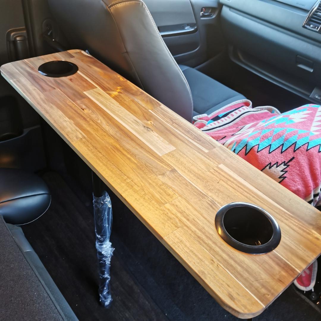 ハイエース　サイドテーブル　セカンドシートテーブル　車中泊　キャンプ