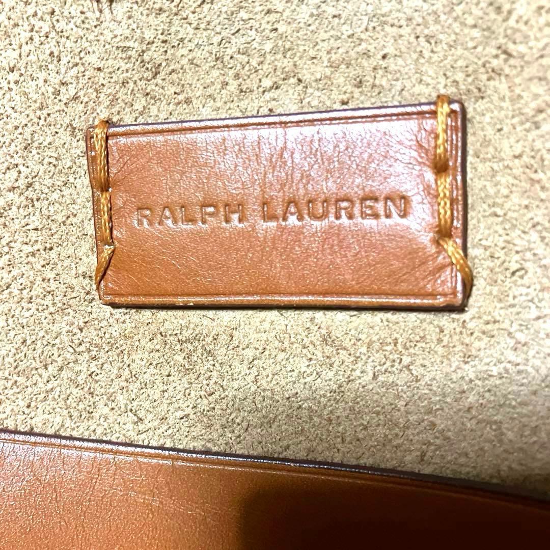 ラルフローレン　ブラウンレザートートバッグ タグ付き（大容量)