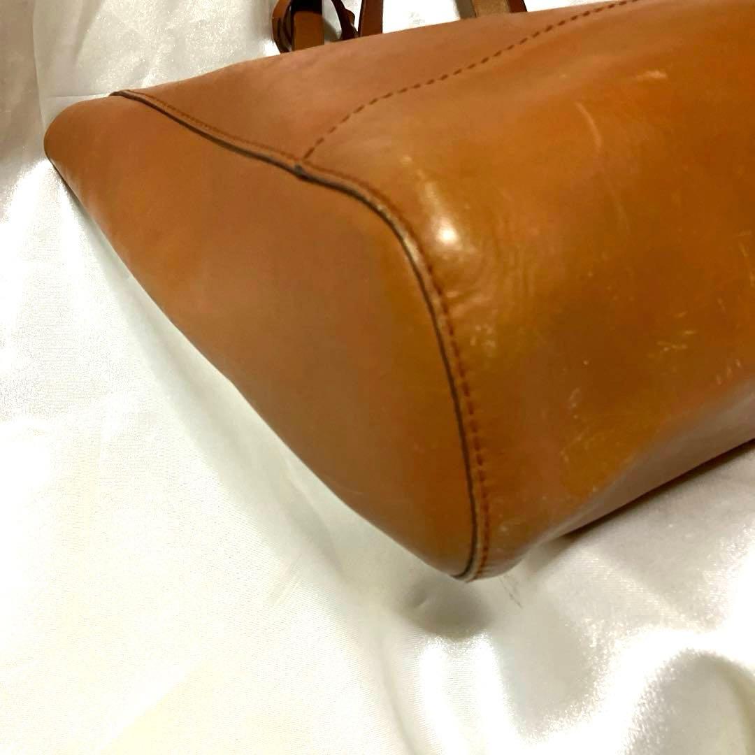 ラルフローレン　ブラウンレザートートバッグ タグ付き（大容量)