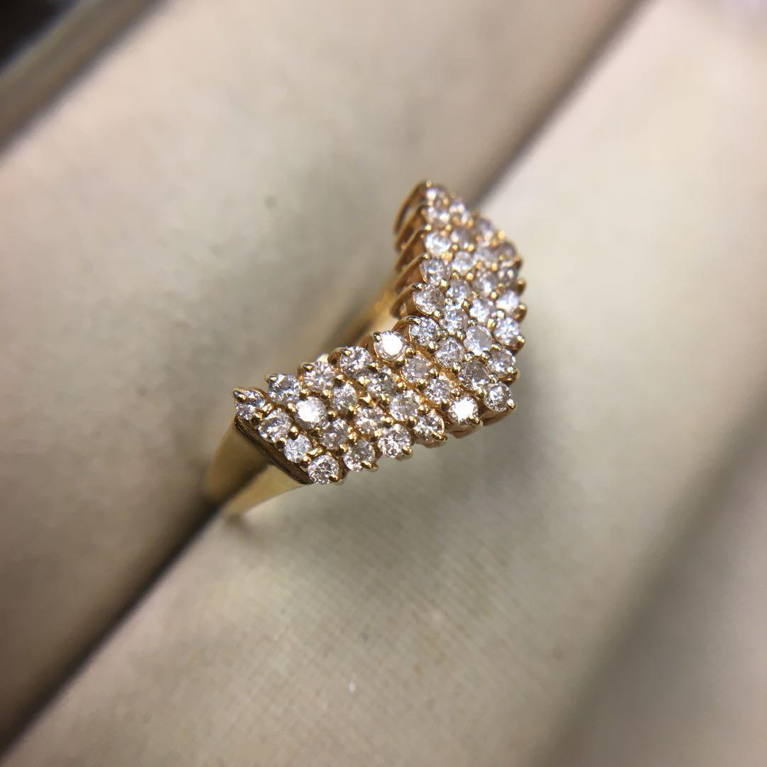 K18 0.44ct 天然ダイヤリング